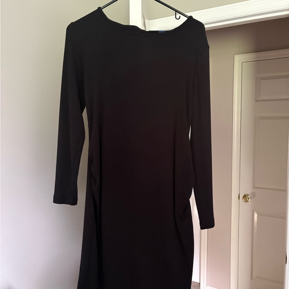 Black Long Sleeve Women’s Maternity Dress